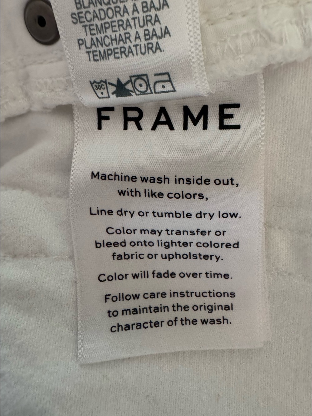 Frame Denim White High-Rise Cropped Straight Jeans. BB21 - Picture 2 of 10